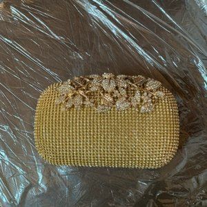 GOLD RHINESTONE CLUTCH